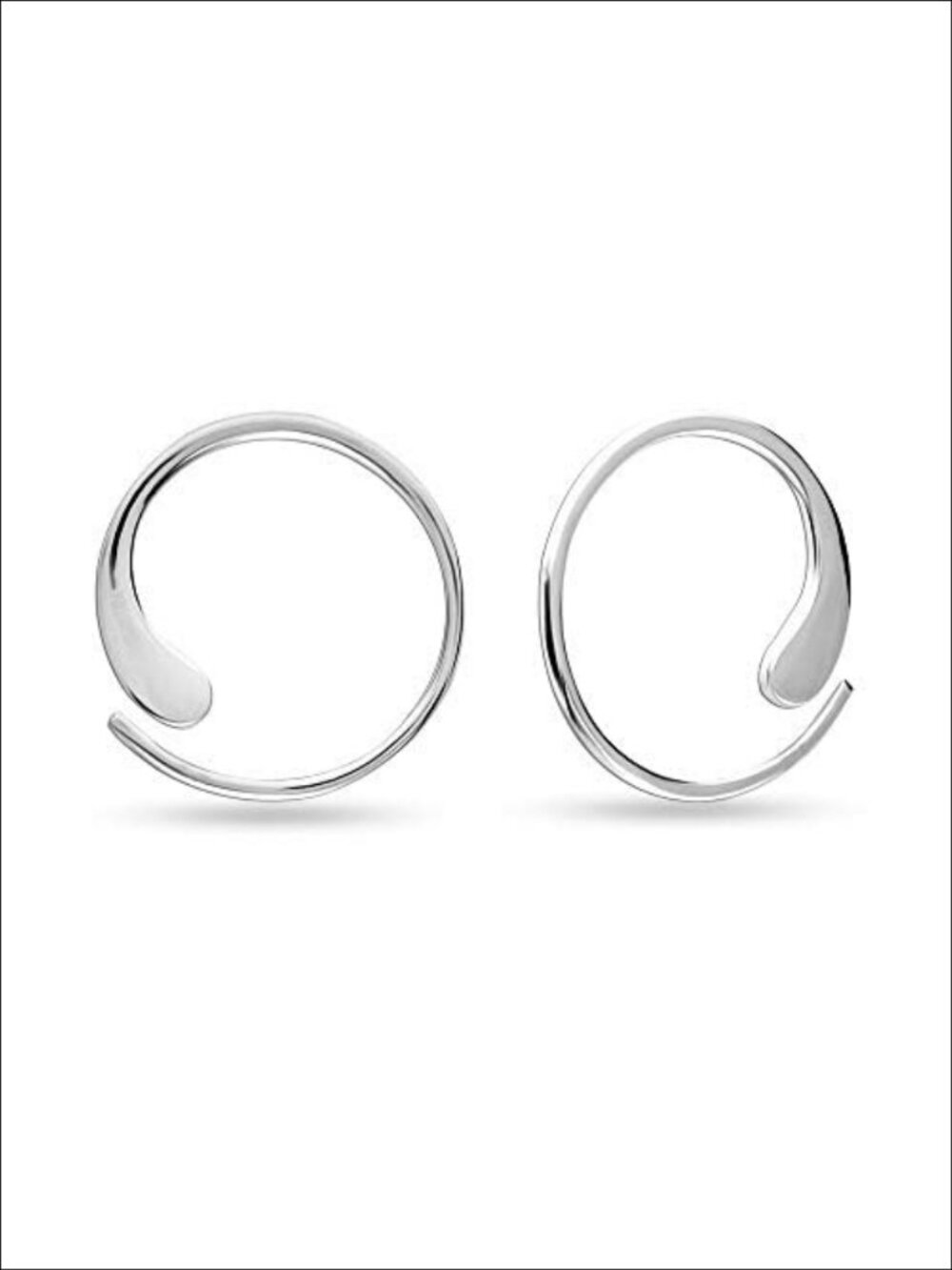 925 Sterling Silver Threader Earrings Handmade Wire Boho Hoops Drop